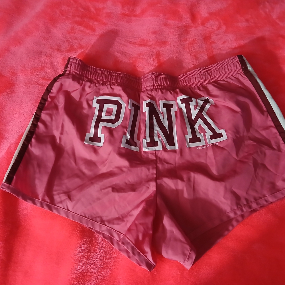 Y2k VTG PINK Victoria's Secret Women's Pink & White Shorts
